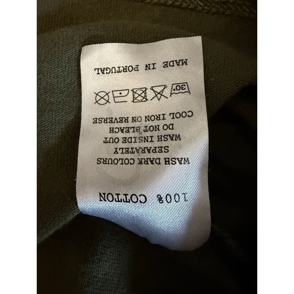 Parra Long Sleeve Pocket T Shirt Olive Green Graphic Back Print Made Portugal